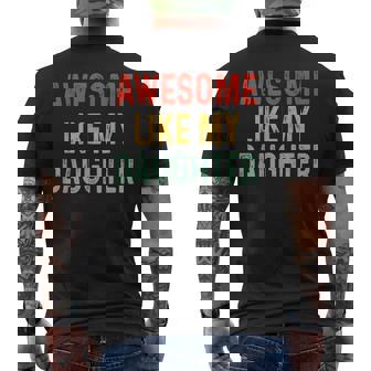 Awesome Like My Daughter Fathers Day Dad Men Men's T-shirt Back Print | Mazezy