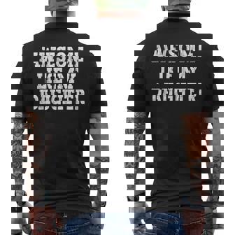 Awesome Like My Daughter Vintage Dad Father Fathers Day Men's T-shirt Back Print - Thegiftio