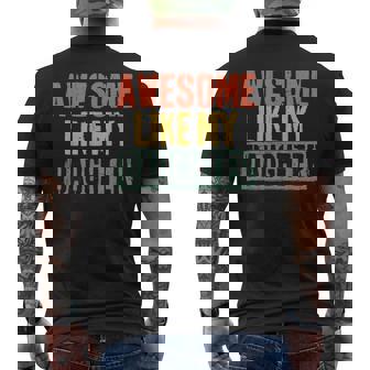 Awesome Like My Daughter Vintage Fathers Day Dad Men's T-shirt Back Print - Thegiftio