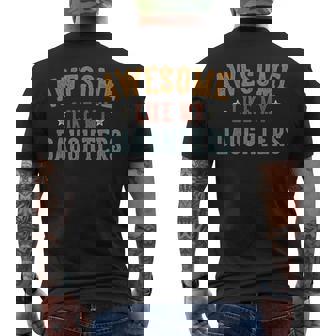 Awesome Like My Daughters Father's Day Dad Men's T-shirt Back Print | Mazezy