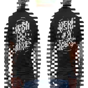 Awesome Like My Daughters Fathers Day Retro Daddy Men's T-shirt Back Print - Thegiftio UK