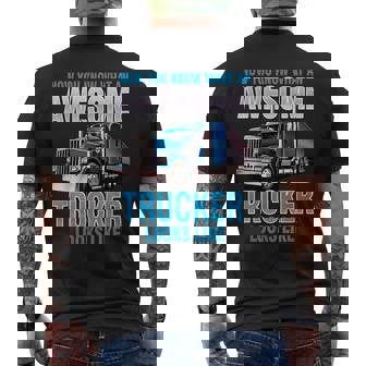 Awesome Trucker セミトラックドライバー ビッグリグ トラッカー メンズTシャツ バックプリント - Kawaiitshirt