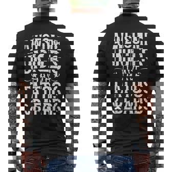 Awesome Uncles Have Tattoos And Beards Fathers Day Men's T-shirt Back Print - Monsterry