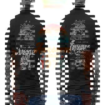 Awesomeince 1975 パームツリー 50歳の誕生日 メンズTシャツ バックプリント - Kawaiitshirt
