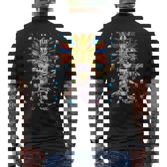 Axolotl Guerrero Azteca Mexicano Maya Axolotl Camiseta Hombre Estampado Espalda - Regaloses