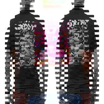 Axolotl Snaxolotl Snacks Axolotls Men's T-shirt Back Print - Thegiftio UK
