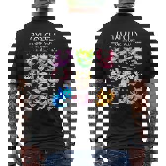 Axolotls Of The World Kawaii Types Of Axolotl Fish Amphibians T-Shirt mit Rückendruck - Seseable