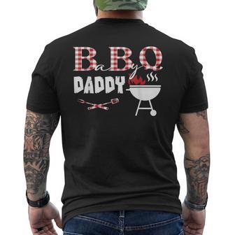 Baby Bbq Daddy Shower Birthday Party Family Matching Men's T-shirt Back Print - Thegiftio UK