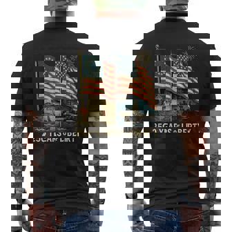 On Back Betsy Ross Flag 250 Years Of Liberty 250Th Birthday Men's T-shirt Back Print | Mazezy