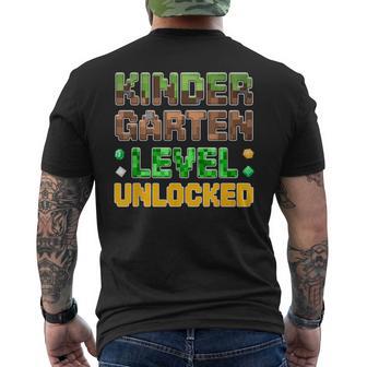 Back To School Kinder Boys Gamer First Day Of Kindergarten Men's T-shirt Back Print - Thegiftio UK