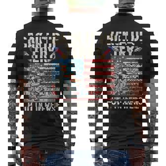 Back It Up Terry Put It In Reverse American Flag 4Th Of July Men's T-shirt Back Print - Thegiftio UK