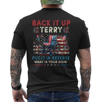 Back It Up Terry Put It In Reverse Fireworks 4Th Of July Men Men's T-shirt Back Print - Thegiftio UK