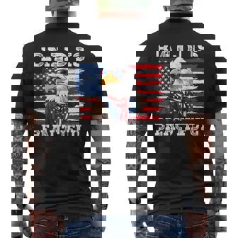 Bald Is Beautiful Bald Eagle 4Th Of July Independence Day Men's T-shirt Back Print | Mazezy