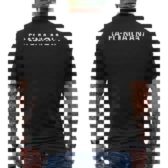 Balenaicana《ばれないかな》ホワイト 白 ロゴ【変なデザイン屋さん】ブランド パロディ 面白デザイン メンズTシャツ バックプリント - Kawaiitshirt