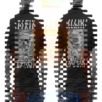 Ballerina Cappuccina Ai Generate Character Italian Brainrot Men's T-shirt Back Print - Thegiftio