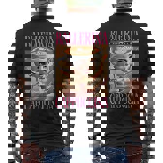 Ballerina Cappuccina Italian Brain Red Meme S T-Shirt mit Rückendruck - Seseable