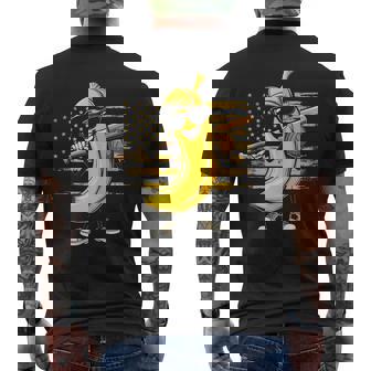 Graphic Bananas Proud Name Retro American Flag Banana Lover Men's T-shirt Back Print - Thegiftio