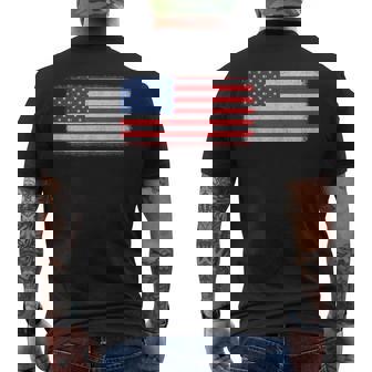 Bandera Americana Estados Unidos Estados Unidos De América EeUu 4 De Julio In Mangas Camiseta Hombre Estampado Espalda - Regaloses