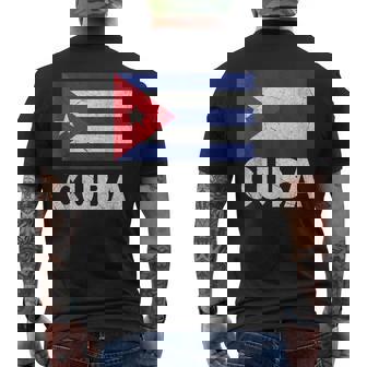 Bandera Cubana Cubana Cubanaintage Envejecido Cumpleaños In Mangas Camiseta Hombre Estampado Espalda - Regaloses
