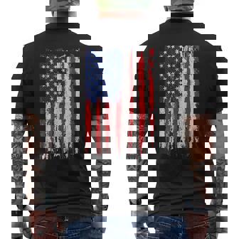 Bandera De Estados Unidos 4 De Julio Americano Rojo Blanco Azultartripes 4 Día Camiseta Hombre Estampado Espalda - Regaloses
