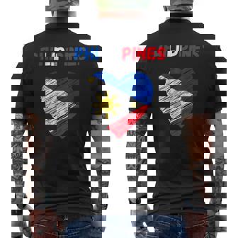 Bandera De Filipinas Con Diseño De Corazón De Filipinas Camiseta Hombre Estampado Espalda - Regaloses