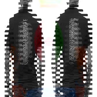 Bandera De Irán Con Huellas Dactilares Y Raíces De País Camiseta Hombre Estampado Espalda - Regaloses