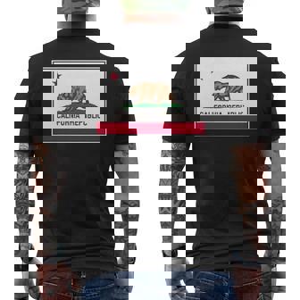 Bandera Del Estado De California República De California Camiseta Hombre Estampado Espalda - Regaloses