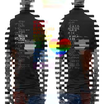 Bandera Del Orgullo Lgbt Arco Iris Aliado Lesbiana Bisexual Camiseta Hombre Estampado Espalda - Regaloses