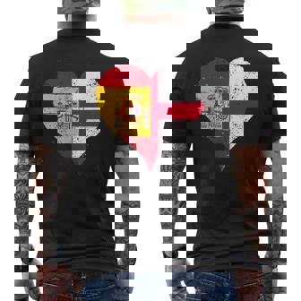 Bandera España Inglaterra Para Expatriado Y Español Inglés Camiseta Hombre Estampado Espalda - Regaloses