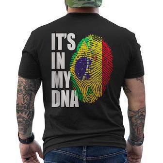 Bandera Patrimonio De Adn De España Y Brasil In Mangas Camiseta Hombre Estampado Espalda - Regaloses
