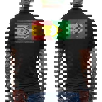 Banderas De España Y Brasil Español Brasileño Camiseta Hombre Estampado Espalda - Regaloses
