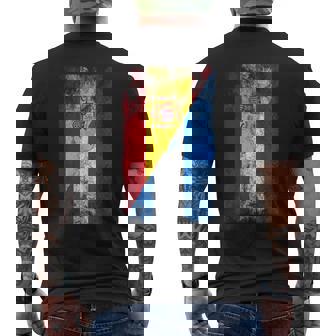 Banderas De España Y Nicaragua Nicaragüense Español Camiseta Hombre Estampado Espalda - Regaloses