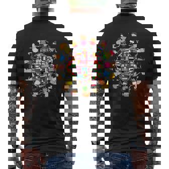 Banderas Del Mundo Cultural Diversidad Niños Alrededor Del Mundo Camiseta Hombre Estampado Espalda - Regaloses