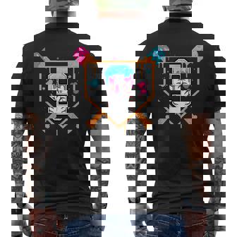 Baseball 9Th Birthday Ice Cream Drip 9 Year Old Birthday Boy Men's T-shirt Back Print - Monsterry