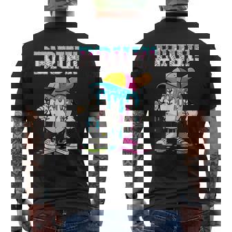 Baseball Drip Boys Bruh Ice Cream Bruh Meme For Son Grandson Men's T-shirt Back Print | Mazezy