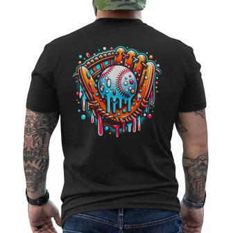 Baseball Drip Boys Glove Ice Cream Dripping Youth Sports Men's T-shirt Back Print - Thegiftio UK