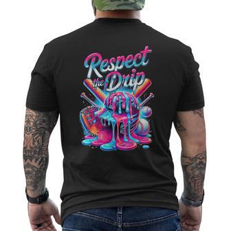 Baseball Drip For Boys Ice Cream Respect The Drip Baseball Men's T-shirt Back Print - Thegiftio