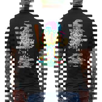Baseball Drip For Boys Ice Cream Drip Baseball Sport Men's T-shirt Back Print | Mazezy