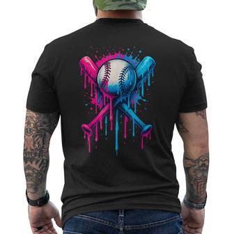 Baseball Drip For Boys Ice Cream Drip Toddler Boys Baseball Men's T-shirt Back Print - Thegiftio