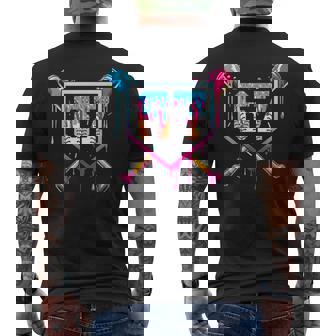 Baseball Ice Cream Drip Number 67 Player 67Th Birthday Men's T-shirt Back Print - Monsterry