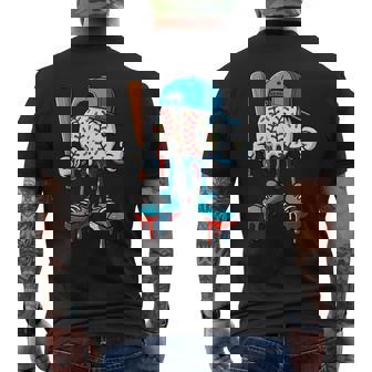 Baseball Lifestyle 101 Apparel Youth Baseball Drip Icecream Men's T-shirt Back Print | Mazezy