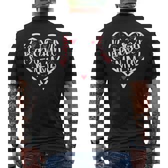 Baseball Mema Heart Mema Of A Baseball Player Mema Men's T-shirt Back Print | Mazezy