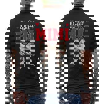 Baseball Mimi Coquette Bow Game Day Men's T-shirt Back Print | Mazezy