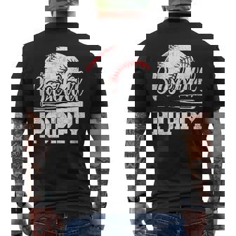 Baseball Poppy Baseball Player Game Day Father's Day Men's T-shirt Back Print - Monsterry