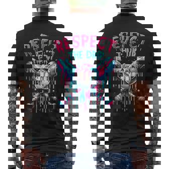 Baseball Respect The Drip Ice Cream Dripping Youth Boys Men's T-shirt Back Print - Thegiftio UK