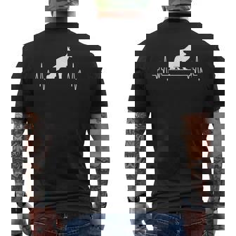 Battito Cardiaco Divertente Pastore Tedesco Cane T-shirt da uomo con stampa posteriore - Novitaregali