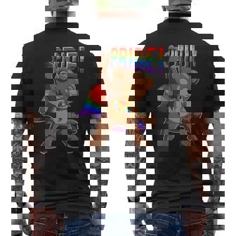 Bear I Lgbtq Flag I レインボー フラッグ I Gay Pride メンズTシャツ バックプリント - Kawaiitshirt