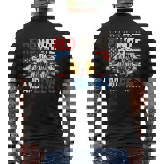 Beer Lovers America Red White And Brew Fourth Of July 4Th Men's T-shirt Back Print - Thegiftio