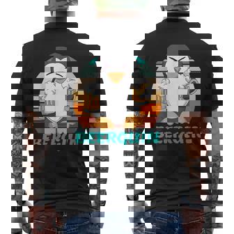 Beer Penguin Beer Beer Father S Day Party Festival Men's T-shirt Back Print - Monsterry