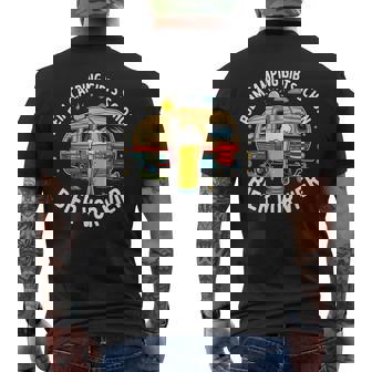 Beim Camping Gibtschon Bierorier Camper Wohnwagen T-Shirt mit Rückendruck - Seseable